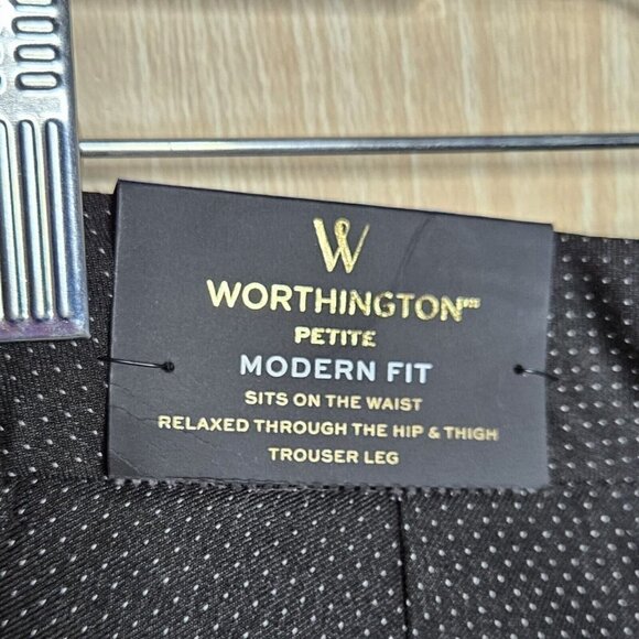 Worthington Petite New Career Black Modern Fit Micro Dots 12P - Picture 7 of 10